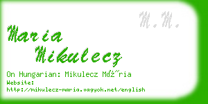 maria mikulecz business card